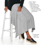 UPF 50+ Savannah Sun Blanket - Sun Protective (One Size- White/Navy)