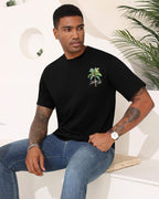 Mens Malibu Vibe Palm Tree California Casual Short Sleeve T-Shirt | Perfect for Surf Travel Great for Beach Lovers West Coast Fans.
