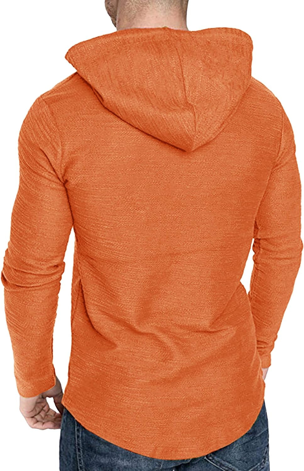 Mens Fashion Athletic Hoodies Sport Sweatshirt Solid Color Fleece Pullover