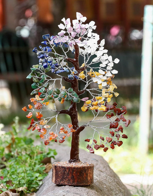 7 Chakra Tree of Life - Birthday Gifts for Women | Gem Tree | Meditation Room Decor Crystal Tree | Spiritual Room Decor | Birthday Gift for Women | 10 Inch 300 Beads