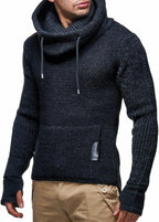 Men’S Knitted Pullover | Long-Sleeved Slim Fit Shirt | Basic Longsleeve Sweatshirt with Shawl Collar for Men
