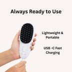 Electric Scalp Massager Brush, Vibrating, Detachable Heads