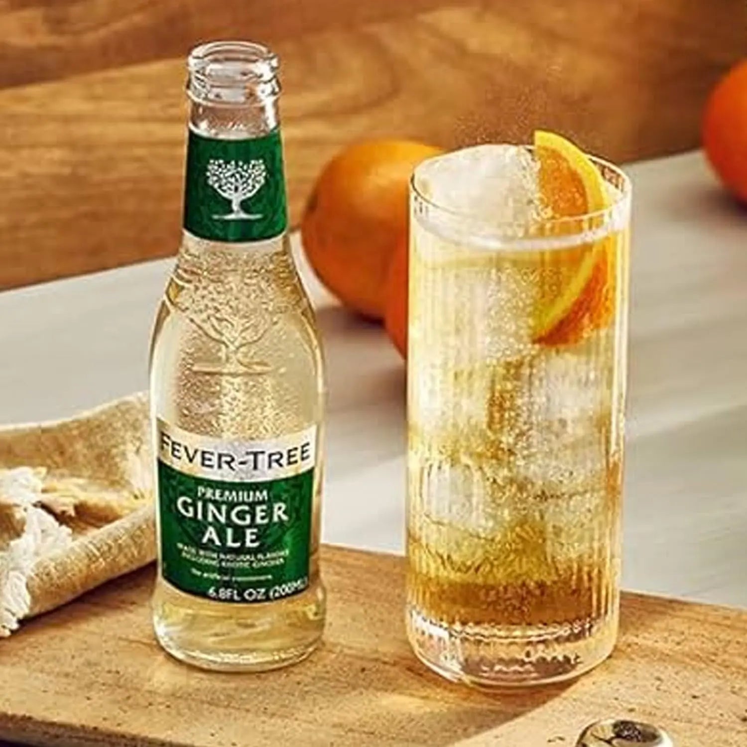 Fever Tree Premium Ginger Ale - Premium Quality Mixer and Soda - Refreshing Beverage for Cocktails & Mocktails 150Ml Bottle - Pack of 30