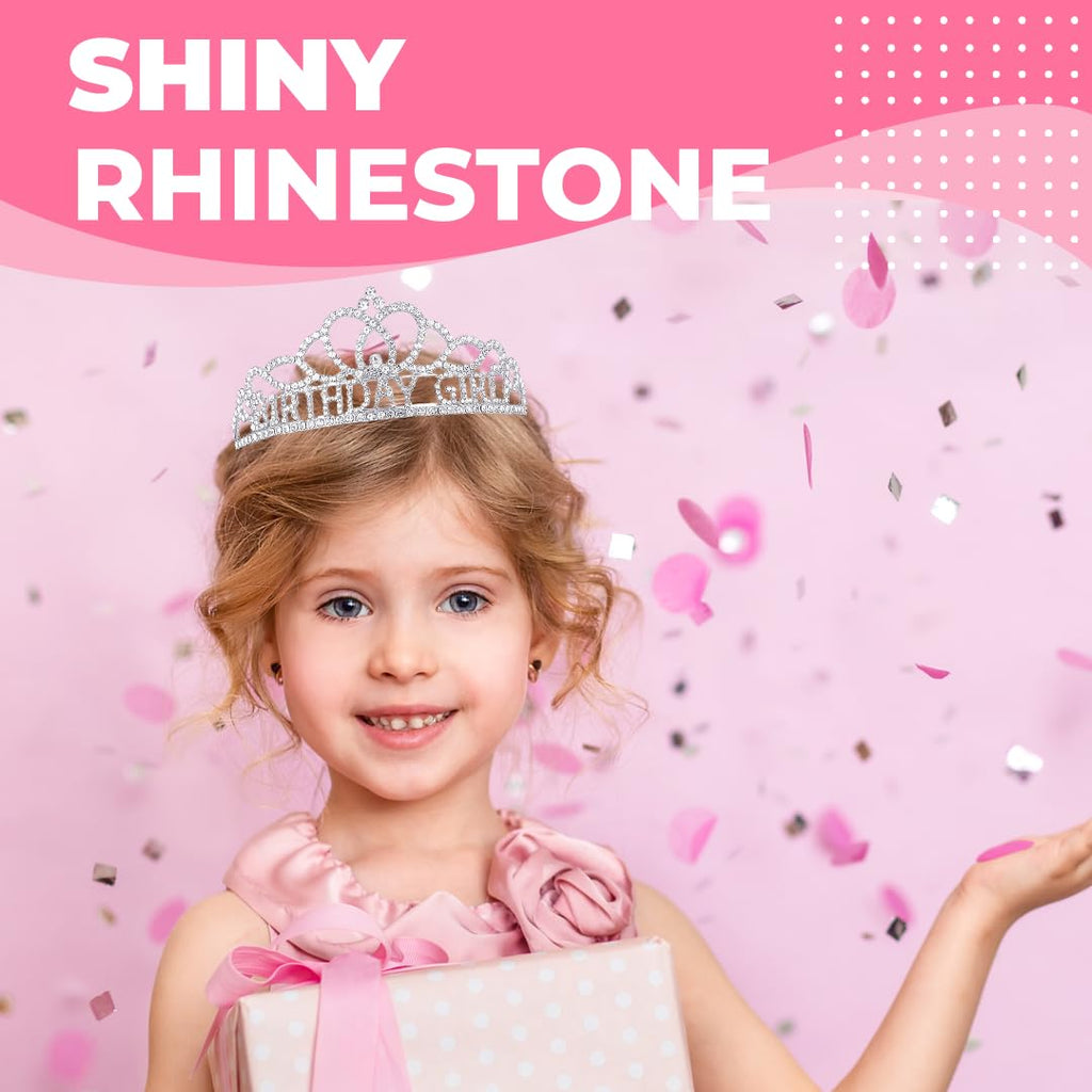 Birthday Tiara Crown with Sash for Women, Birthday Queen for Party | Metal Crown, Birthday Decorations, Birthday Accessories