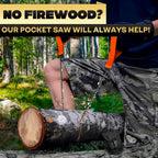 High Limb Rope Saw for Trees, 25.5" Cable Saw with 11 Teeth | Stainless Steel Pocket Chainsaw for Camping, Hiking & Survival Gear, Cuts Branches up to 5 In, Folding Storage Bag Included