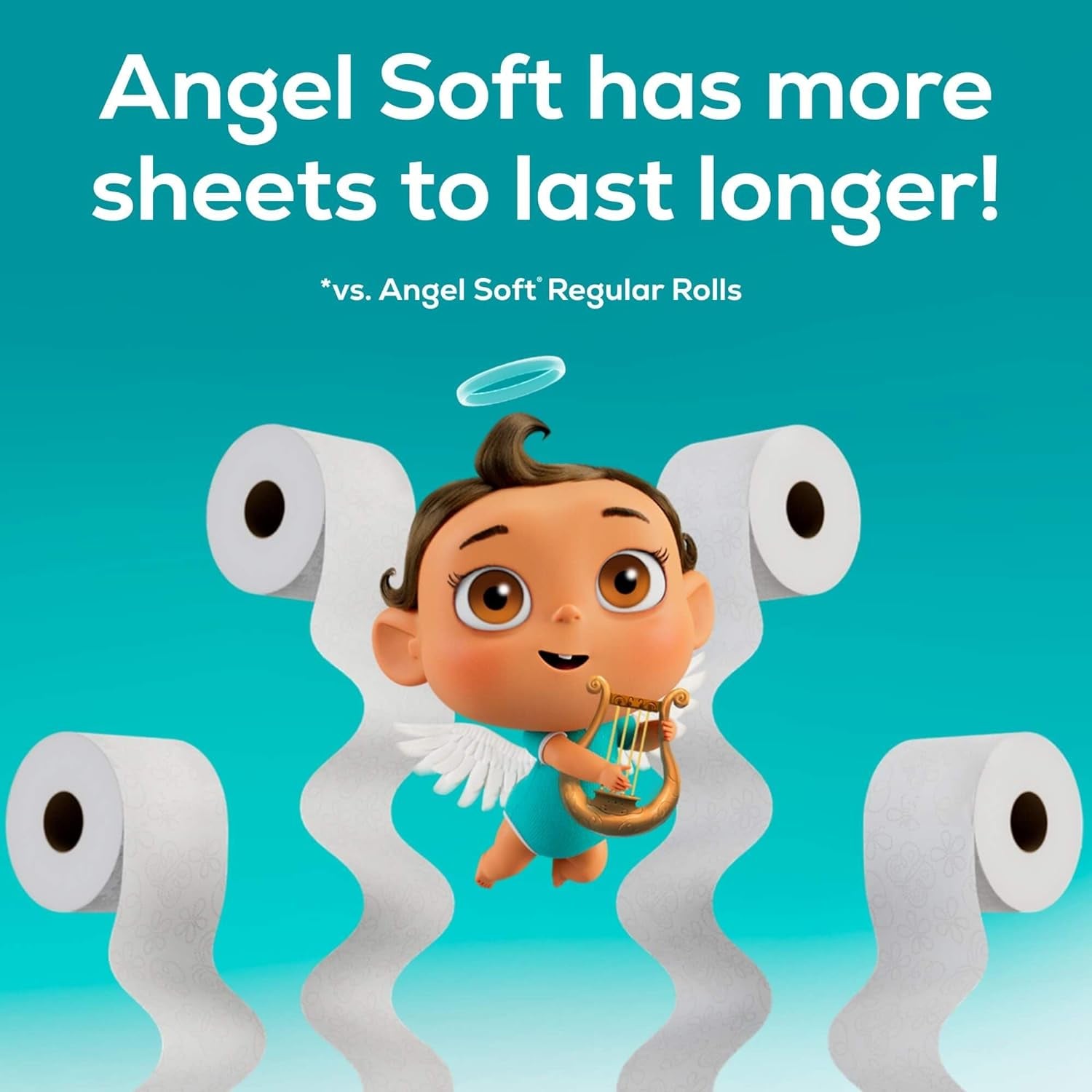 Toilet Paper, 48 Mega Rolls = 192 Regular Rolls, Soft and Strong Toilet Tissue