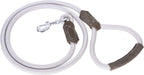 Dog Leash with Genuine Leather Connection/Handle, 4/5/6 FT | Rope Leash, Heavy Duty 360° Swivel Metal Clasp, for Small Medium & Large Dogs