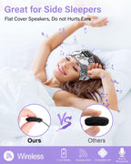 Sleep Headphones Bluetooth Wireless Headphones with Thin HD Stereo Speakers Perfect for Side Sleepers, Sport, Yoga, Travel