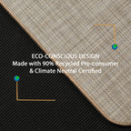 Chair Mat for Hardwood Floor, 36" X 48" Heavy Duty Office Chair Mat for Rolling Chairs, anti Slip, Non-Curve, Floor Protector for Home Office, Ivory Linen Weave