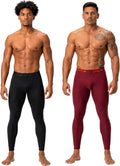 2-3 Pack Men'S Compression Pants Leggings Pocket or Non-Pocket | All-Weather Compression Fit, 4-Way Stretch Material, Advanced Moisture-Wicking