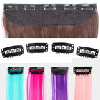 25Pcs 32Mm Hairpieces Snap Clips U Shape Wig Clips for Hair Extensions Making Wig Accessories Set Tools (Black)