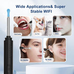 Ear Wax Removal, Ear Cleaner with Camera with 1296P, Earwax Removal Kit with 9 Ear Set and 8 Traditional Tools, Built-In Wifi IP67 Waterproof, Ear Cleaning Kit for Iphone, Ipad, Android