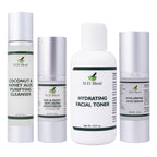 Complete Skin Care Set, Face Wash, Hydrating Toner, Hyaluronic Acid Face Serum, & Anti-Aging Moisturizer, Clean Vegan Facial Skin Care Products for Hydrating & Daily Beauty Care