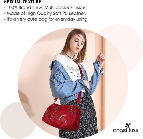 Angelkiss Hobo Purses and Handbags for Women Satchel Handbag Women Purses Large Daily Shoulder Bags
