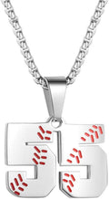 Inspiration Baseball Jersey Number Necklace Stainless Steel Charms Number Pendant for Men Women