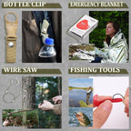 Gifts for Men Fathers Day Dad Husband Boyfriend Him, Survival Kits, 14 in 1 Survival Gear Camping Essentials Cool Gadgets for Camping Hiking Wilderness Adventures and Disaster Preparedness