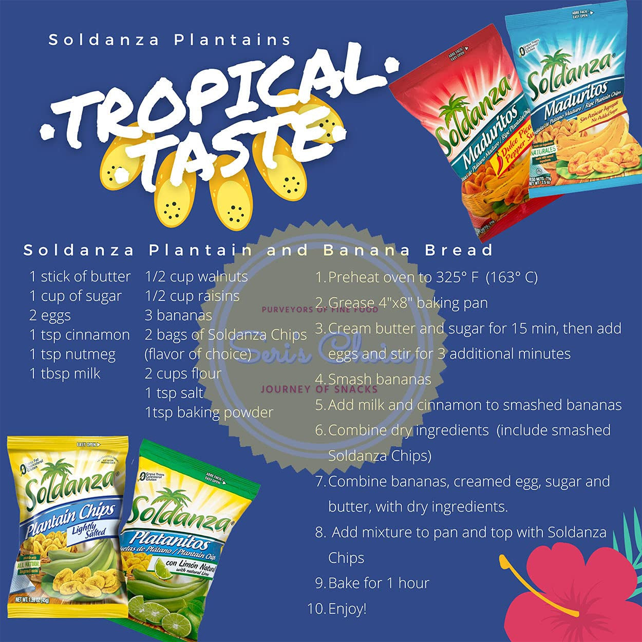 Father'S Day Journey of Snacks "International Snack" Soldanza Plantain Chips Variety Pack 2.5Oz (Pack of 6) (6 Mix)