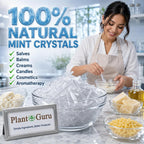 Menthol Crystals 8 Oz. Mentha Arvensis 100% Pure Natural USP Food Grade - Great for Cosmetics, Salves, Balms, Creams and Soap Making.