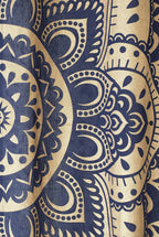 Indian Hippie Bohemian Beautiful Passion Ombre Color Mandala Curtain Panels Blue Gold