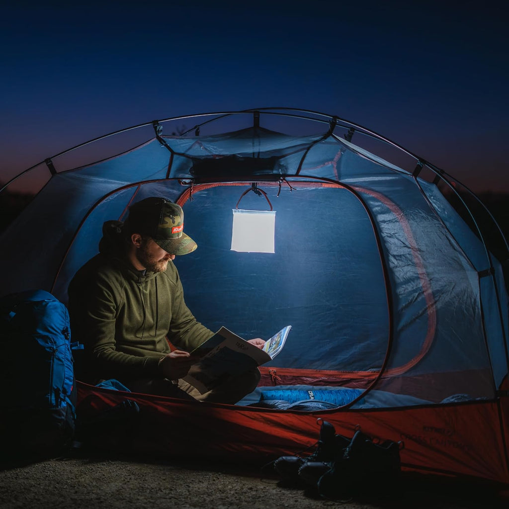 Max 2-In-1 Inflatable Solar LED Camping Lantern & Phone Charger | 200 Lumens, Twist-To-Inflate Design, Waterproof, Camping, Hiking & Travel, Emergency Light for Power Outages, Hurricane