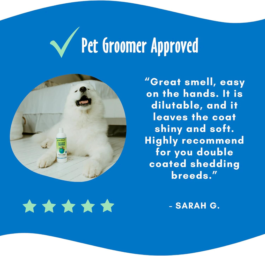 Green Tea & Awapuhi Shed Control Dog Shampoo, 16 Oz (1 Pack) | Cruelty Free Dog Shampoo, Helps Relieve Shedding & Dander, Made in USA