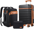 Luggage Sets 3Piece, Carry on Luggage 20In Suitcase Set with Backpack | Carry on Suitcase with Spinner Wheels,Pc Durable Hardside with TSA Lock,Ykk Zippers,22X14X9 Airline Approved for Travel