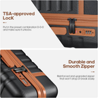 Luggage Sets 3Piece, Carry on Luggage 20In Suitcase Set with Backpack | Carry on Suitcase with Spinner Wheels,Pc Durable Hardside with TSA Lock,Ykk Zippers,22X14X9 Airline Approved for Travel