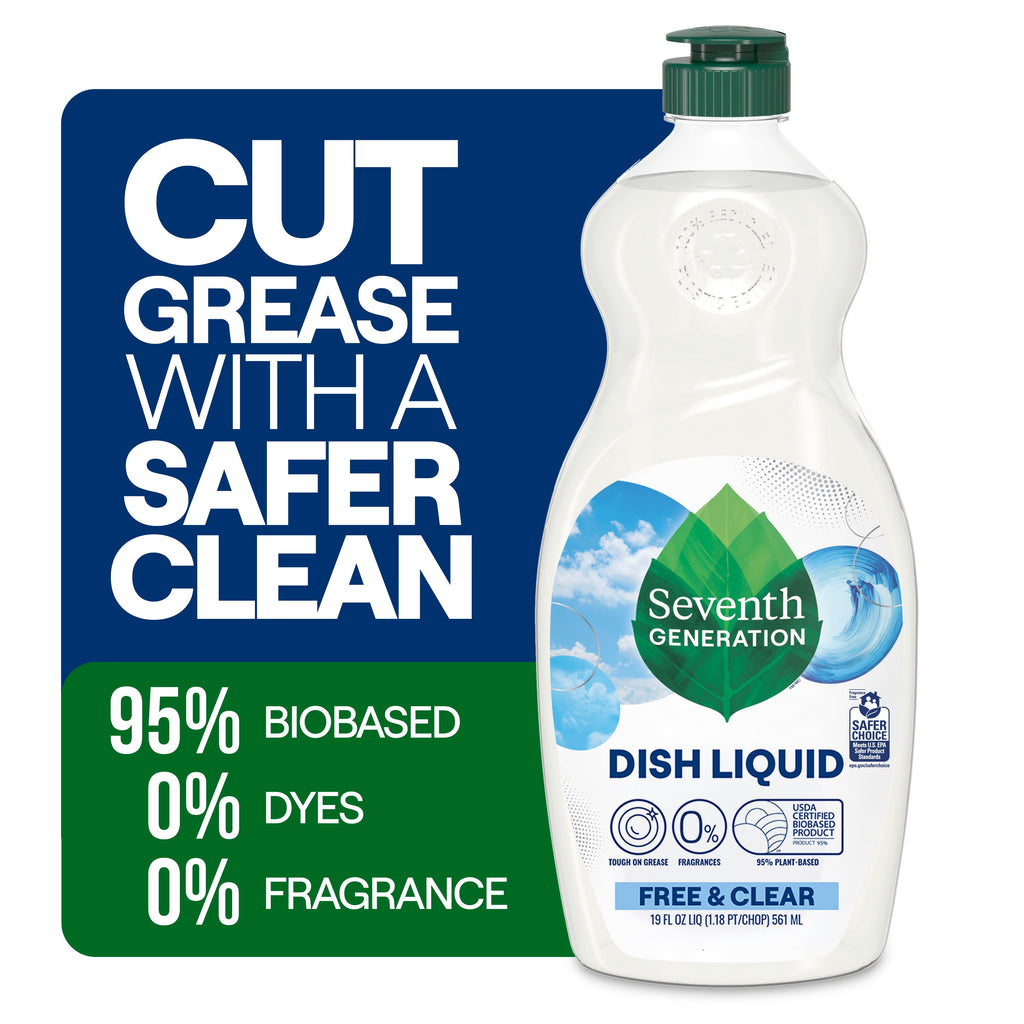 Dish Soap Liquid, Free & Clear, 19 Fl Oz