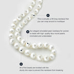 Long Pearl Necklace Faux Pearls Necklace Set Beaded Long Pearls Necklace 1920S Gatsby Costume Jewelry