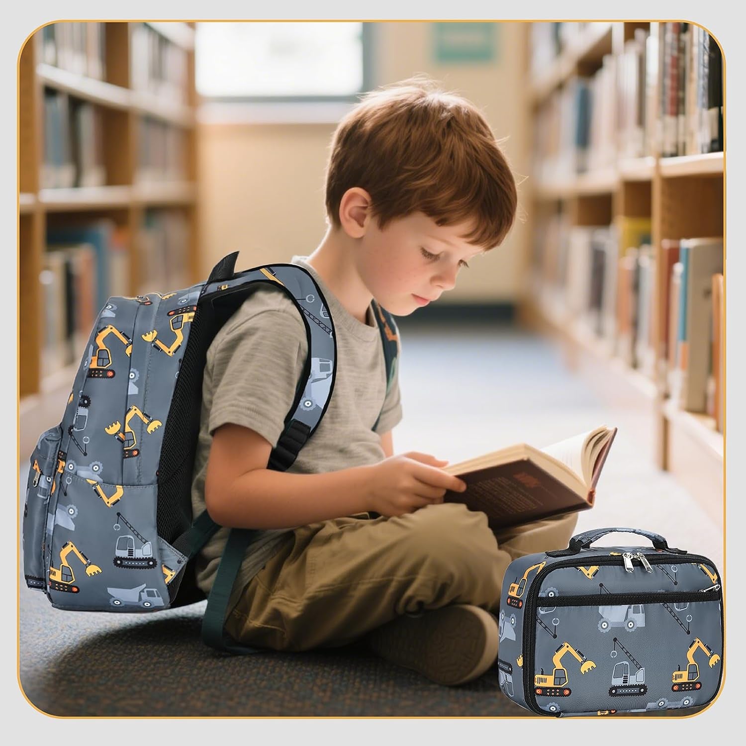 Backpack for Kids, Boys Girls Preschool Backpacks with Lunch Box Toddler Kindergarten School Bookbag Set