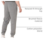 Men'S Relaxed Fit Fleece Joggers Sweatpants with Drawstring Waist, Tapered Leg, Ribbed Cuffs, Brushed Interior