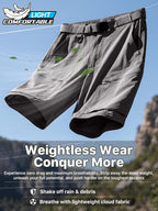 Men'S Cargo Hiking Shorts with Belt | Quick Dry, Lightweight, Durable, Waterproof, Multi Pockets, for Outdoor Tactical Work