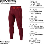 2-3 Pack Men'S Compression Pants Leggings Pocket or Non-Pocket | All-Weather Compression Fit, 4-Way Stretch Material, Advanced Moisture-Wicking