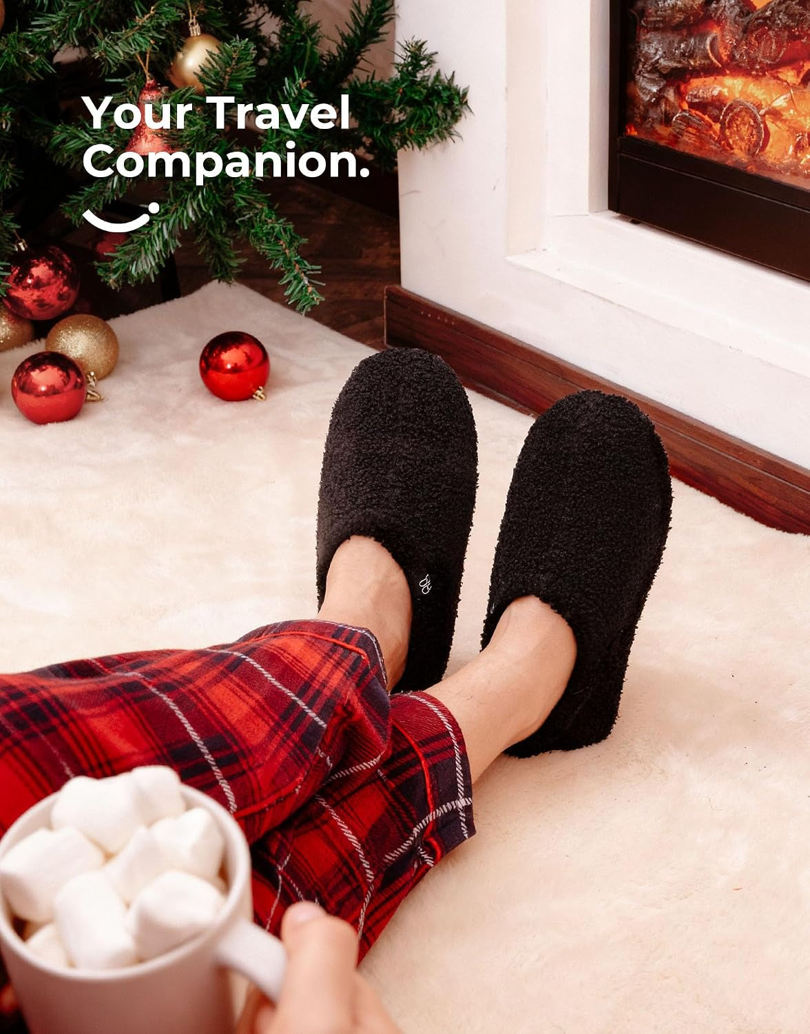 Women'S Fuzzy Curly Fur Fleece Lining Memory Foam Loafer Slippers | Non-Slip,Indoor and Outdoor,Machine-Washable,Warm,Bedroom