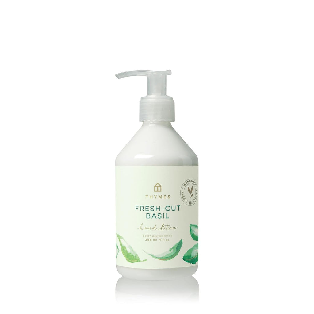 Moisturizing Hand Lotion for Dry Skin - Moisturizer for Beauty and Personal Care - Luxury Hand Lotion for Women & Men with Shea Butter & Aloe Vera (Fresh-Cut Basil, 9 Fl Oz)