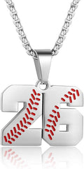 Inspiration Baseball Jersey Number Necklace Stainless Steel Charms Number Pendant for Men Women