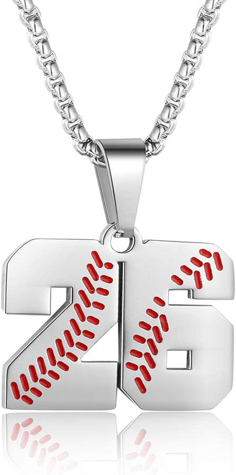 Inspiration Baseball Jersey Number Necklace Stainless Steel Charms Number Pendant for Men Women