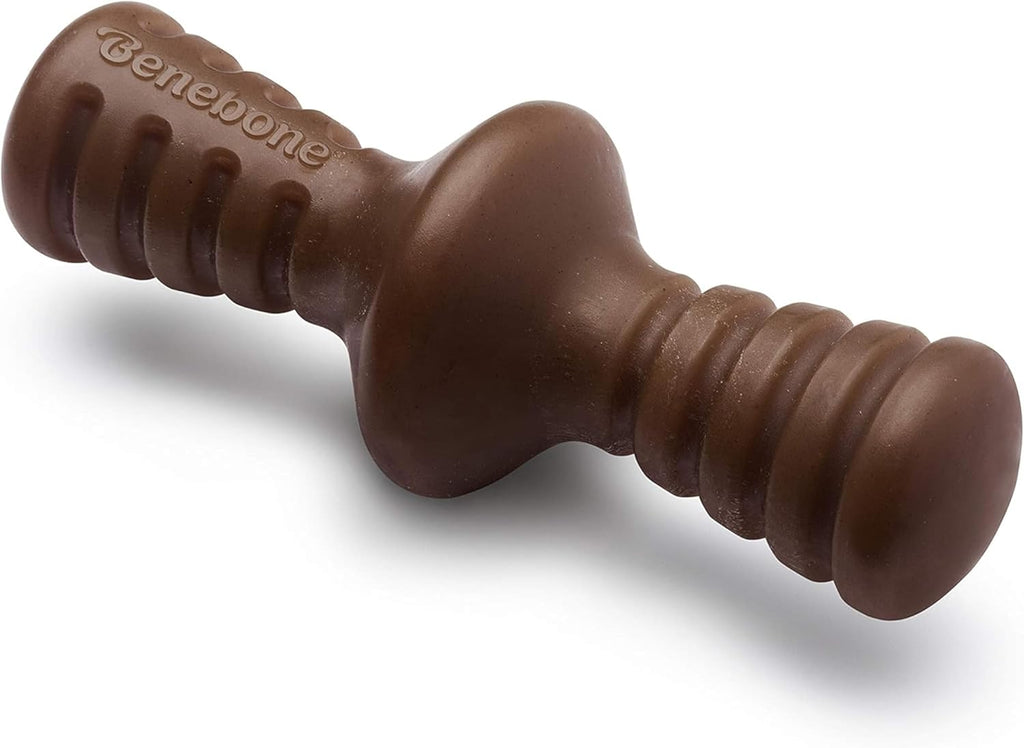 Zaggler Rolling Dog Chew Toy for Aggressive Chewers, Real Peanut, Made in USA, Small