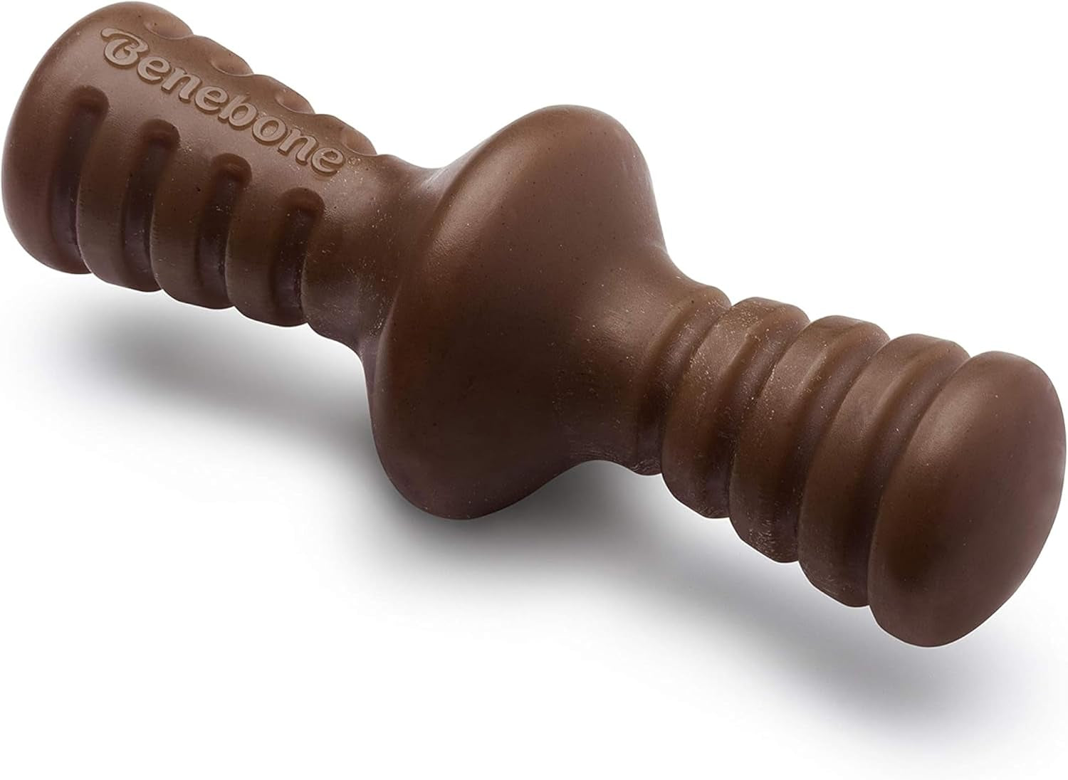 Zaggler Rolling Dog Chew Toy for Aggressive Chewers, Real Peanut, Made in USA, Small