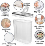 2 PC (9.5L | 321 Oz) Extra Large Bulk Food Storage Containers & 2 Pack (6.3L / 213OZ) EXTRA Large Airtight Cereal Storage Containers Bpa-Free Plastic Container for Flour, Sugar, Cereal & Pasta