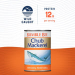 Chub Mackerel, 15 Oz Can (Pack of 12) - Canned Mackerel Fish, High Protein Keto Food, Gluten Free