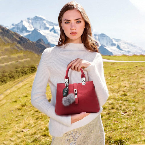 2026 Women Handbags Fashion Ladies Shoulder Handbags Tote Bag Top Handle Bag Waterproof PU Leather Bag