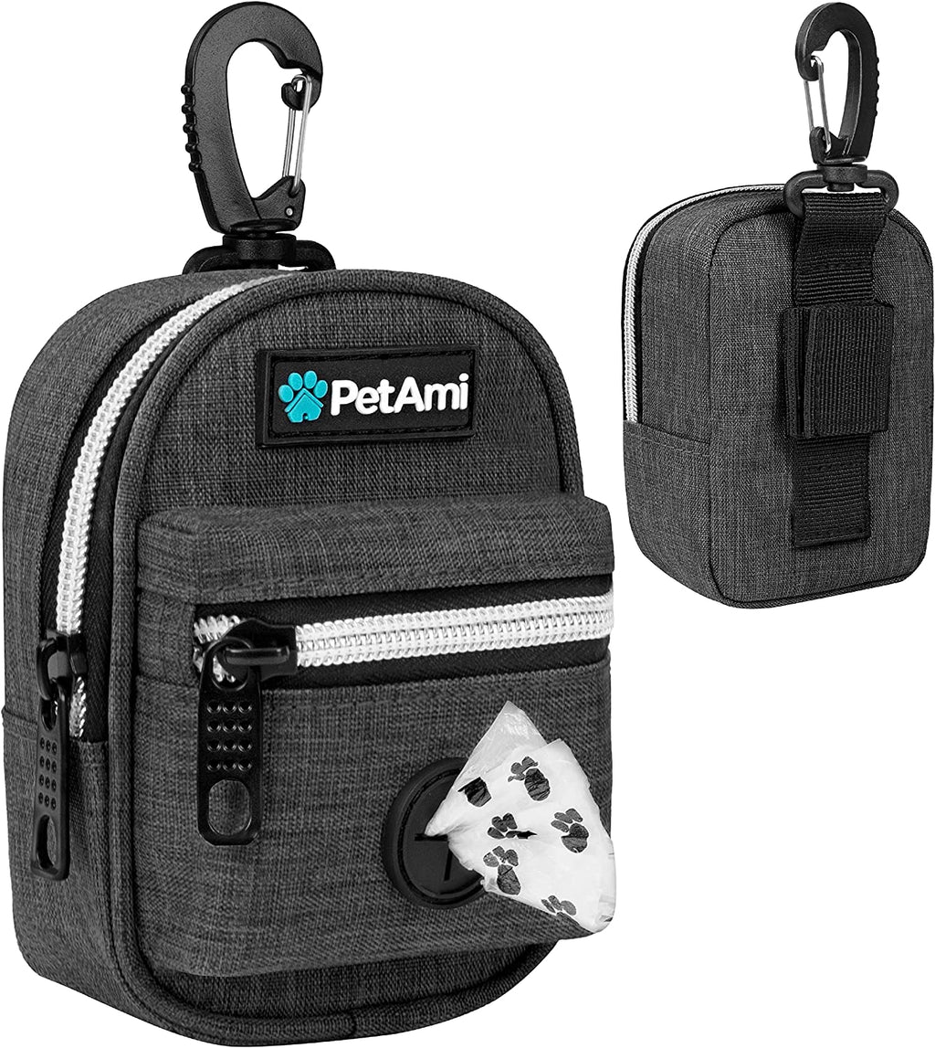Dog Poop Bag Holder for Leash, Waste Bag Dispenser Pet Pouch, Charcoal