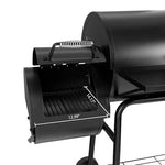 26.77-In W Black Barrel Charcoal Grill