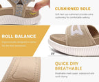 Womens Orthopedic Walking Sandals Ladies Recovery Sport Thick Athletic Cushion Outdoor Hiking Water Sandles Adjustable Strap Sandals with Comfortable Plantar Fasciitis Arch Support
