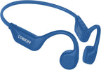Bone Conduction Headphones Bluetooth 5.4, Open Ear Headphones with Mic, Wireless, 10H Playtime, IPX5 Waterproof Sports Headphones (Blue)