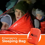 Emergency Sleeping Bag, Waterproof Thermal Bivy Sack | Retains 90% Body Heat • Reusable Design • Weighs 6 Oz • Waterproof & Windproof • for Hiking & Emergency Kits