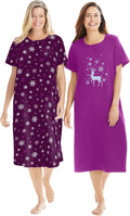 plus Size 2-Pack Long Sleepshirts