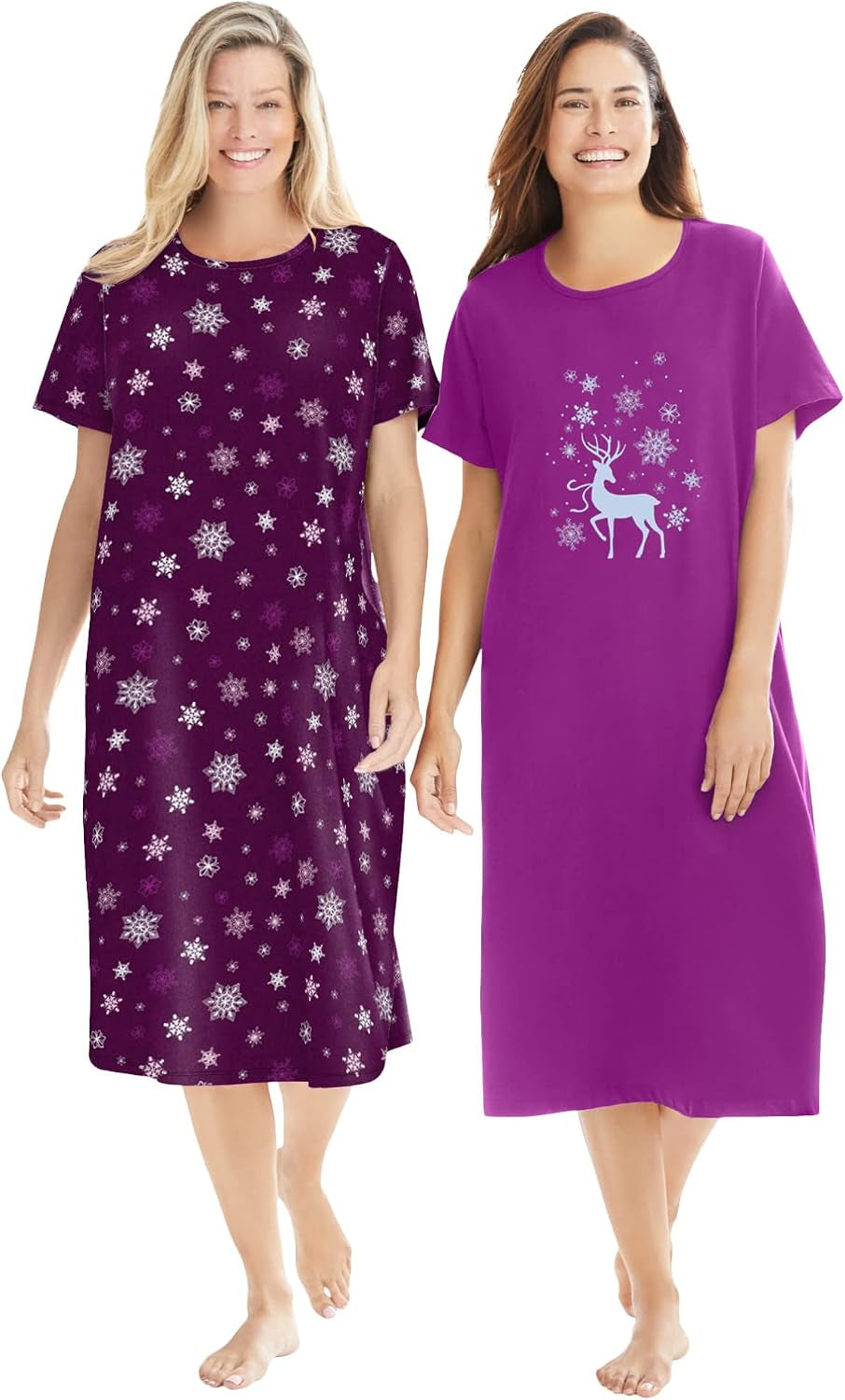 plus Size 2-Pack Long Sleepshirts