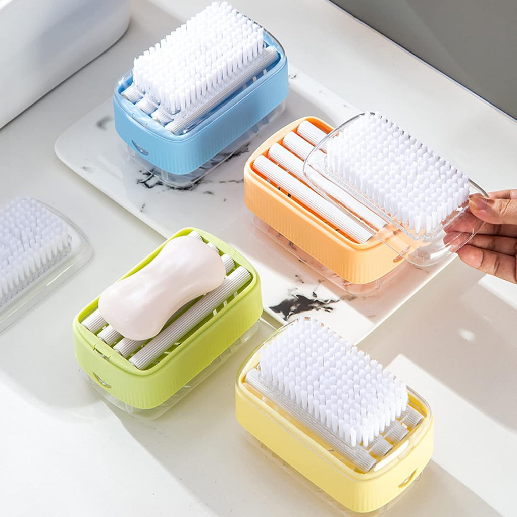 Multifunctional Foaming Soap Box for Soap Holder,Laundry Cleaning Brush | Portable Scrubbing Soap Dispenser Roller,Soap Cleaning Storage Foaming Box for Home Bathroom Kitchen